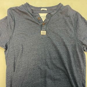 Mens Abercrombie and Fitch Button TShirt (Mens Large) Short Sleeve
